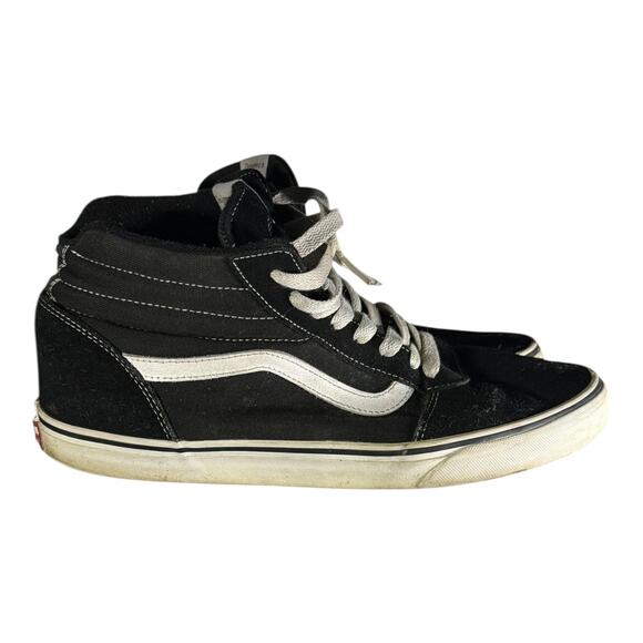 Vans SK8-HI Black White Mens High Top Skate Sneakers Size 11 - Picture 2 of 9